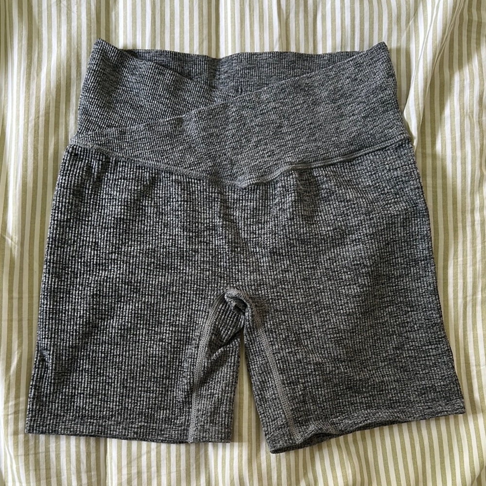 Colsie Gray Athletic Shorts with High Waistband